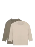 Minymo - T-Shirt Ls Loose Fit (2-Pack) - Pikkade varrukatega T-s&auml;rgid - 128