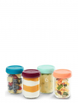 BabyMoov - Glass Babybols Multiset - Beebitoidu konteinerid - MULTISET:4X 100ML+4X 220ML