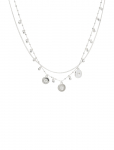 Pilgrim - Veronica Coins & Crystal Necklace Silver-Plated - Statement kaelakeed - ONE SIZE