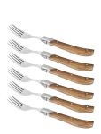 Laguiole By H&acirc;ws - Laguiole By H&acirc;ws Steak Fork Set 6 Pcs Olive - Liha s&ouml;&ouml;giriistad - ONE SIZE