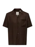 ONLY & SONS - Onslaurence Linen Resort Collar Ss Noos - Vabaaja s&auml;rgid - M