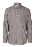 Selected - Slmslimfilip Performance Ls Shirt - Triibulised s&auml;rgid - XL