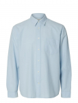 Selected - Slhregfreddie Solid Seersucker Ls Shirt - Vabaaja s&auml;rgid - XXL