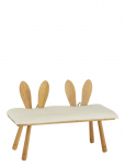 J-Line - Chair Child Ear Bunny 2 People Wood Natural - Taburetid ja pingid - ONE SIZE