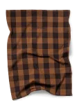 Midnatt - Tea Towel Checked Brown - K&ouml;&ouml;gir&auml;tikud - 50X70