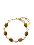 Bud To Rose - Retro Bracelet Brown/Gold - K&auml;eketid - ONE SIZE