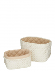Cam Cam Copenhagen - Quilted Storage Basket, Set Of Two - Ocs - Rowan - Hoiukorvid - ONE SIZE