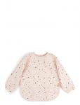 Done By Deer - Sleeved Pocket Bib Happy Dots Powder - Pikkade varrukatega pudip&otilde;lled - LENGTH FRONT:34CM SLEEVE WIDTH:72CM