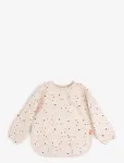 Done By Deer - Sleeved Pocket Bib Happy Dots Powder - Pikkade varrukatega pudip&otilde;lled - LENGTH FRONT:34CM SLEEVE WIDTH:72CM
