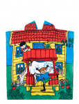 Pippi Langstr&oslash;mpe - Villekulla Badponcho - Vannipont&scaron;od - ONE SIZE