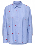 ONLY - Onlnew Lina Grace Str Emb Shirt Noos Wvn - Pikkade varrukatega - XS