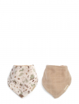 Filibabba - Bandana Bib 2 Pack Gots - Little Wonders + Warm Grey - Pudip&otilde;lled - ONE SIZE