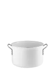 Eva Trio - White Line Pot 7.0 L 24 Cm Ceramic Slip-Let&reg; Coating - Ahjuvormid - 7 L