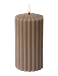 C'est Bon - Striped Led Pillar Candle - LED-k&uuml;&uuml;nlad - H15CM