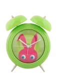 KARLSSON - Alarm Clock Peekaboo Bunny Dark Green - Kellad - H:18.2CM