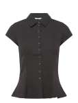 Weekday - Slim Fit Short-Sleeved Crepe Shirt - L&uuml;hikeste varrukatega - 40