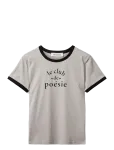 Sofie Schnoor - Maggiesw Contrast Trim T-Shirt - L&uuml;hikeste varrukatega - M