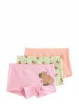Lindex - 3-Pack Boxer Briefs With Capybara Motif - Alusp&uuml;ksid - 110/116