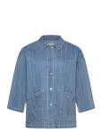 ONLY Carmakoma - Carkirsi Ls Striped Dnm Jacket Gua - L&uuml;hikesed teksap&uuml;ksid - 44