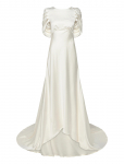 Malina - Louise Draped Back Satin Gown - Maksikleidid - 42