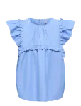Kids Only - Kogclare Ss Ruffle Top Wvn - Pluusid ja tuunikad - 128
