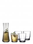 Lyngby Glas - Karaffels&aelig;t Lissabon 5 Dele Klar - Veekarahvid ja kannud - 29.3X 10.5X 26CM x 29.3