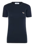 Maison Kitsune - Profile Fox Patch Fitted Tee-Shirt - L&uuml;hikeste varrukatega - L