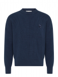 Maison Kitsune - Bold Fox Head Patch Comfort Ribbed Jumper - &Uuml;mara kaelusega - XS