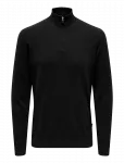 ONLY & SONS - Onsloui Reg 12 Mel Half Zip Knit Noos - Poolpika lukuga džemprid - XXL