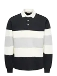 ONLY & SONS - Onsbenedict Ls Rubgy Rlx Sweat Polo - Dressipluusid - XL