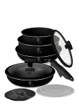 Berlingerhaus - Matte Black Collection - Kastrulikomplektid - &Oslash;20X4.5CM|&Oslash;24X4.8CM|&Oslash;16X7.5CM|&Oslash;20X8.4CM|&Oslash;24CM