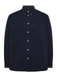 Garment Project - Relaxed Ls Button Down Shirt - Navy - Vabaaja s&auml;rgid - M
