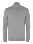 Selected - Slmberg Ls Half Zip Noos - Poolpika lukuga džemprid - XXL