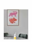 MADO - Two Creatures, Pink / Red - 50X70 - Posters - 50X70CM