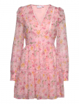 Vila - Viroman New V-Neck L/S Short Dress/Dc/Ka - L&uuml;hikesed kleidid - 44