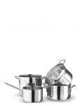 Eva Trio - Stainless Steel Grydes&aelig;t 4 Stk. - Ahjuvormid - ONE SIZE
