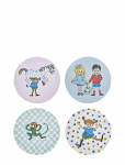 Pippi Langstr&oslash;mpe - Coasters 4Pcs In A Tin Jar - Sisustustarvikud ja detailid - ONE SIZE