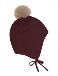 Minymo - Hat W. Detachable Fake Fur - Kootud m&uuml;tsid - 9-12M