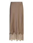 Dante6 - Dante6-Amour Satin Lace Detail Skirt - P&otilde;lveni ja midiseelikud - 40