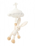 Teddykompaniet - Diinglisar, Speldosa Moln, Kanin, Beige - Muusikaga pl&uuml;&uuml;sist m&auml;nguasjad - 37 CM