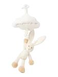 Teddykompaniet - Diinglisar, Speldosa Moln, Kanin, Beige - Muusikaga pl&uuml;&uuml;sist m&auml;nguasjad - 37 CM