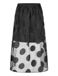 STINE GOYA - Dotted Organza, Elasticated Waistband Midi Skirt - P&otilde;lveni ja midiseelikud - L