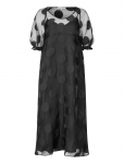 STINE GOYA - Dotted Organza, Puff Sleeve Long Dress - P&otilde;lveni ja midi - L