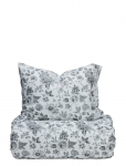 Noble House - B&auml;ddset Recycled Grs Gr&aring;, 2-Del - Voodipesukomplektid - 150X210CM;50X60CM