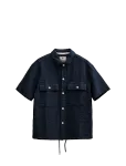Anerkjendt - Akotto Seersucker Ss Overshirt - L&uuml;hikeste varrukatega s&auml;rgid - L