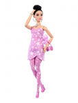 Barbie - Deluxe Style Fashion Doll #11 In Pink Denim Star-Print Dress, Black Hair In Bun - Nukud - ONE SIZE