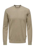 ONLY & SONS - Onsloui Reg 12 Mel Crew Knit Noos - &Uuml;mara kaelusega - XS