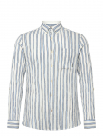 Scotch & Soda - Striped Crinkle Structure Regularfit Shirt - Vabaaja s&auml;rgid - XXL