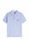 Tommy Jeans - Tjm Reg Ss Badge Knit Polo Ext - L&uuml;hikeste varrukatega kootud polos&auml;rgid - XXXL