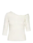 Monki - Asymmetric Off-Shoulder Three-Quarter Sleeve Top - Pikkade varrukatega - M